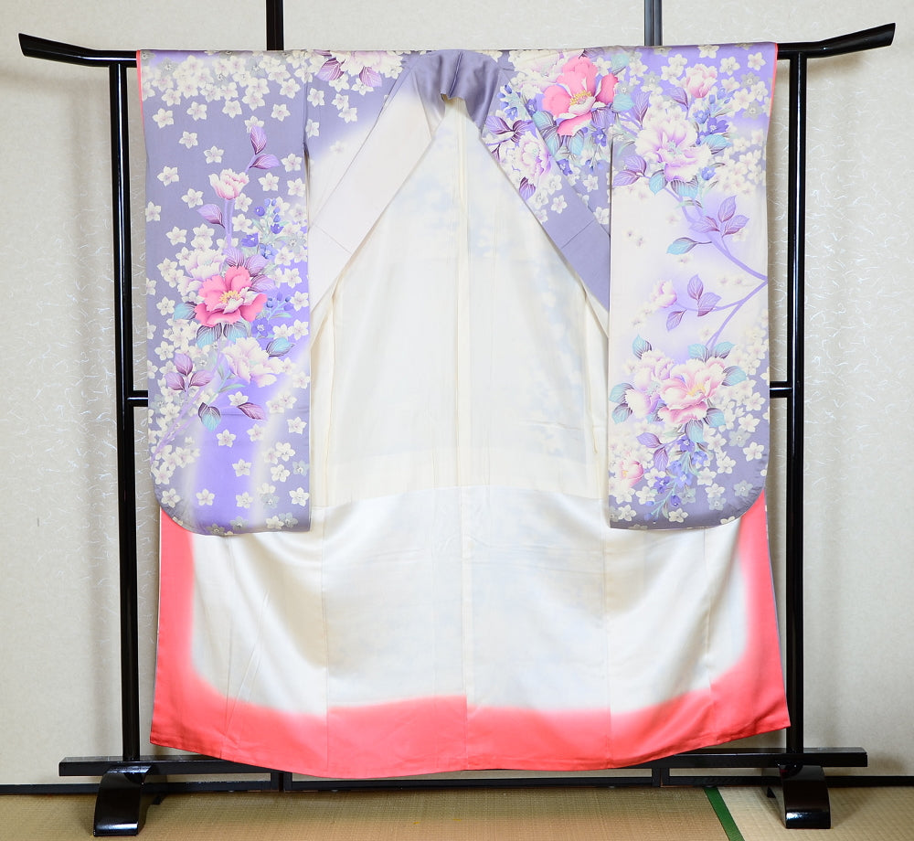 Long-sleeved kimono 6 items set / Furisode / FK#1-244
