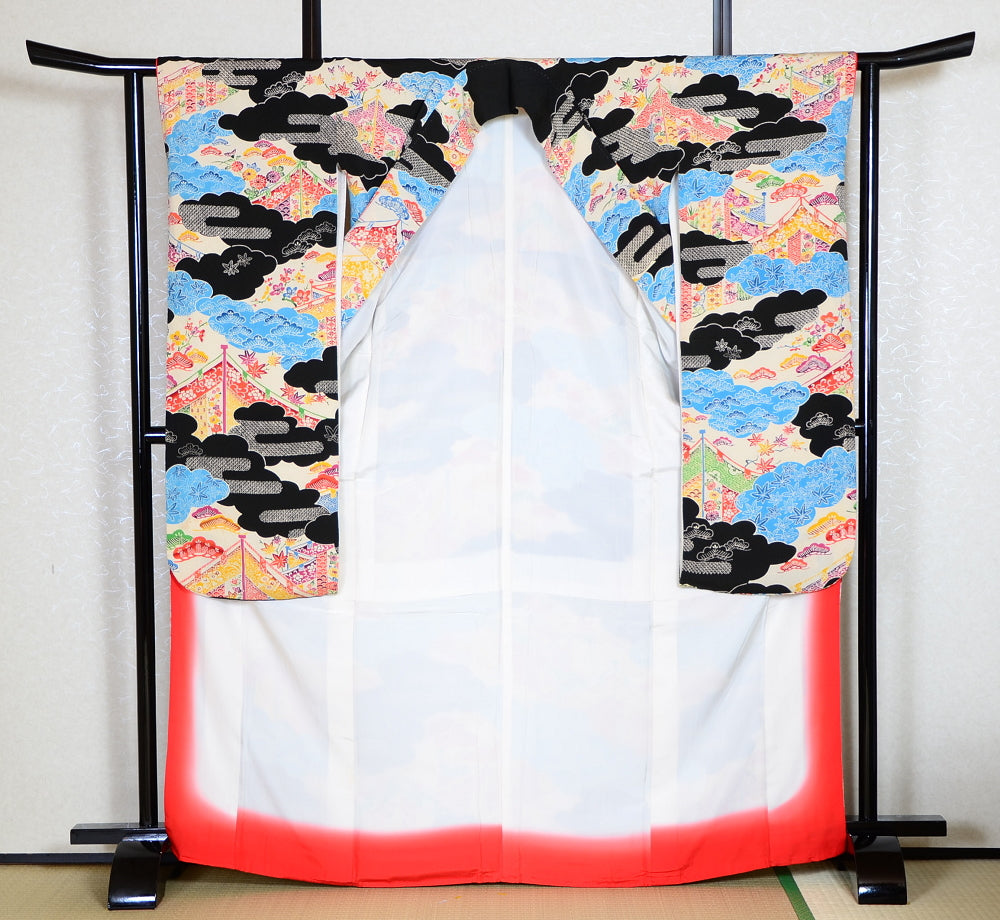 Long-sleeved kimono 6 items set / Furisode / FK#1078