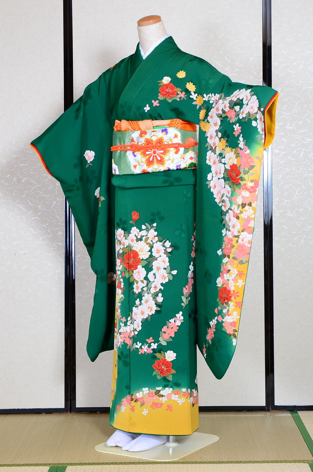 Long-sleeved kimono 6 items set / Furisode / FK#1-303