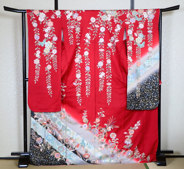 Long-sleeved kimono 6 items set / Furisode / FK#1-353