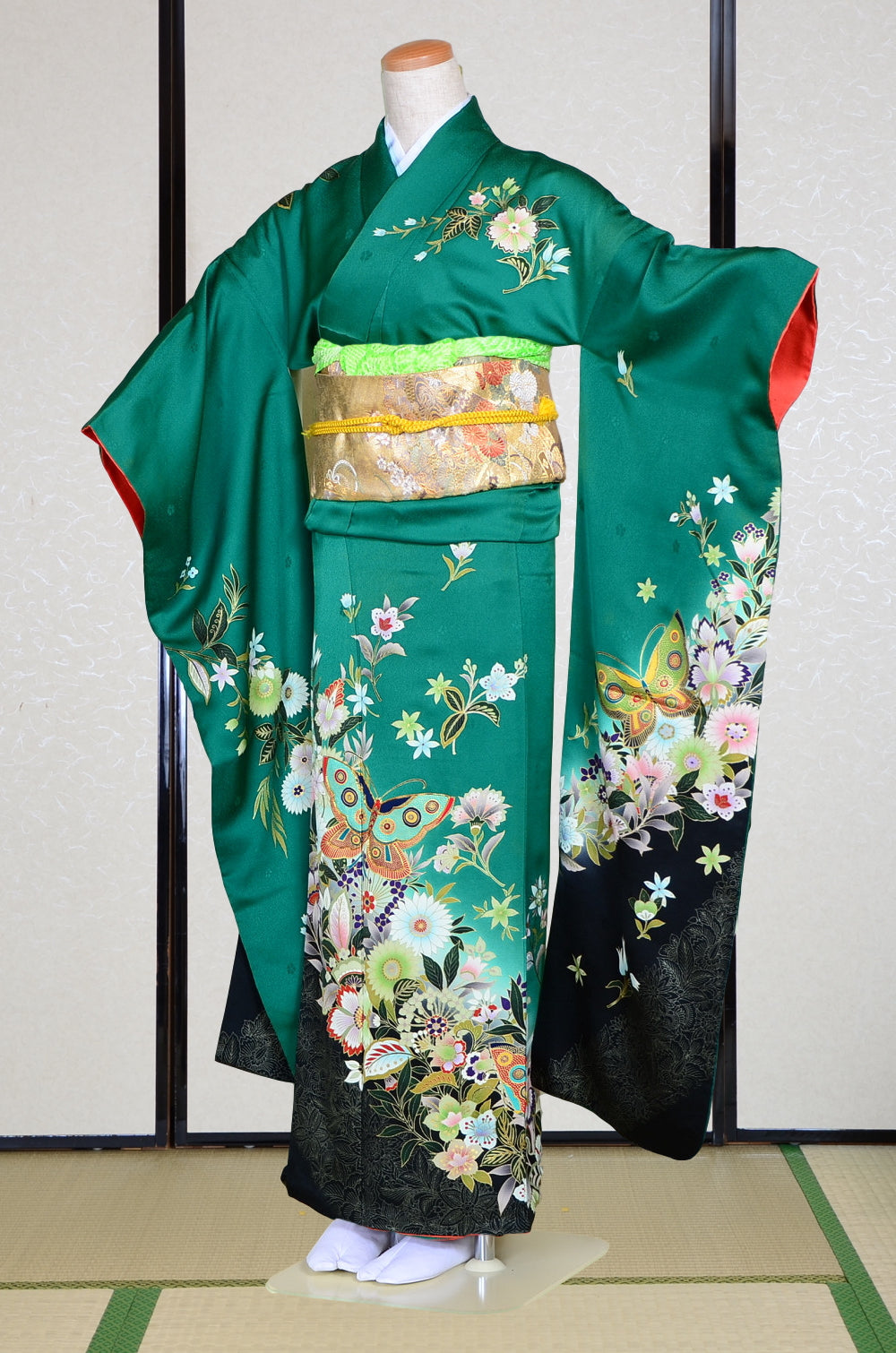 Long-sleeved kimono 6 items set / Furisode / FK#1-310
