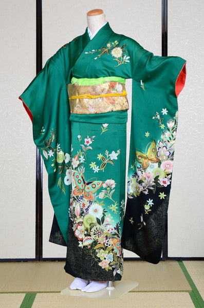 Long-sleeved kimono 6 items set / Furisode / FK#1-310