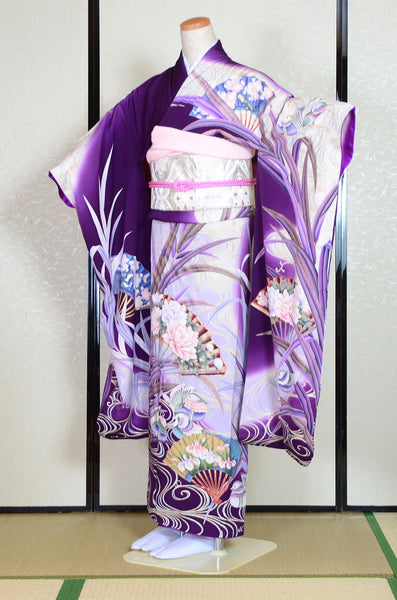 Long-sleeved kimono 6 items set / Furisode / FK#1-379