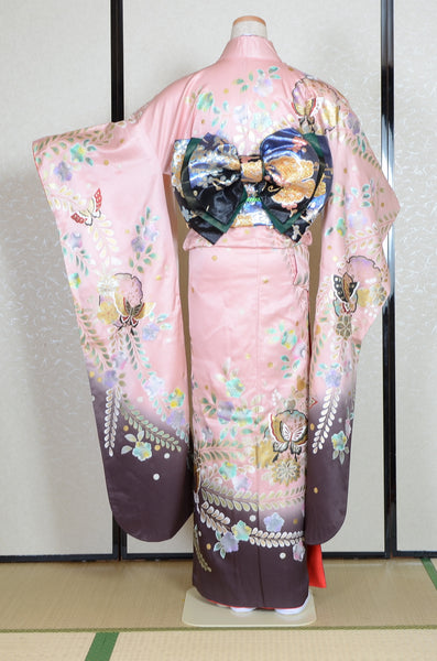 Long-sleeved kimono 6 items set / Furisode / FK#1-704