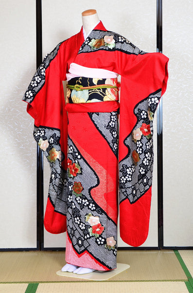 Long-sleeved kimono 6 items set / Furisode / FK#1079