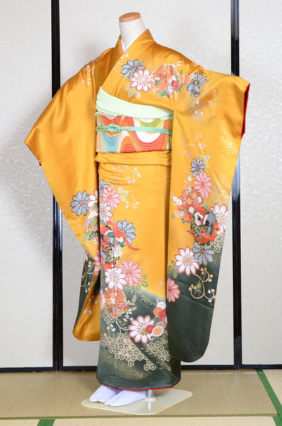 Long-sleeved kimono 6 items set / Furisode / FK#1-299