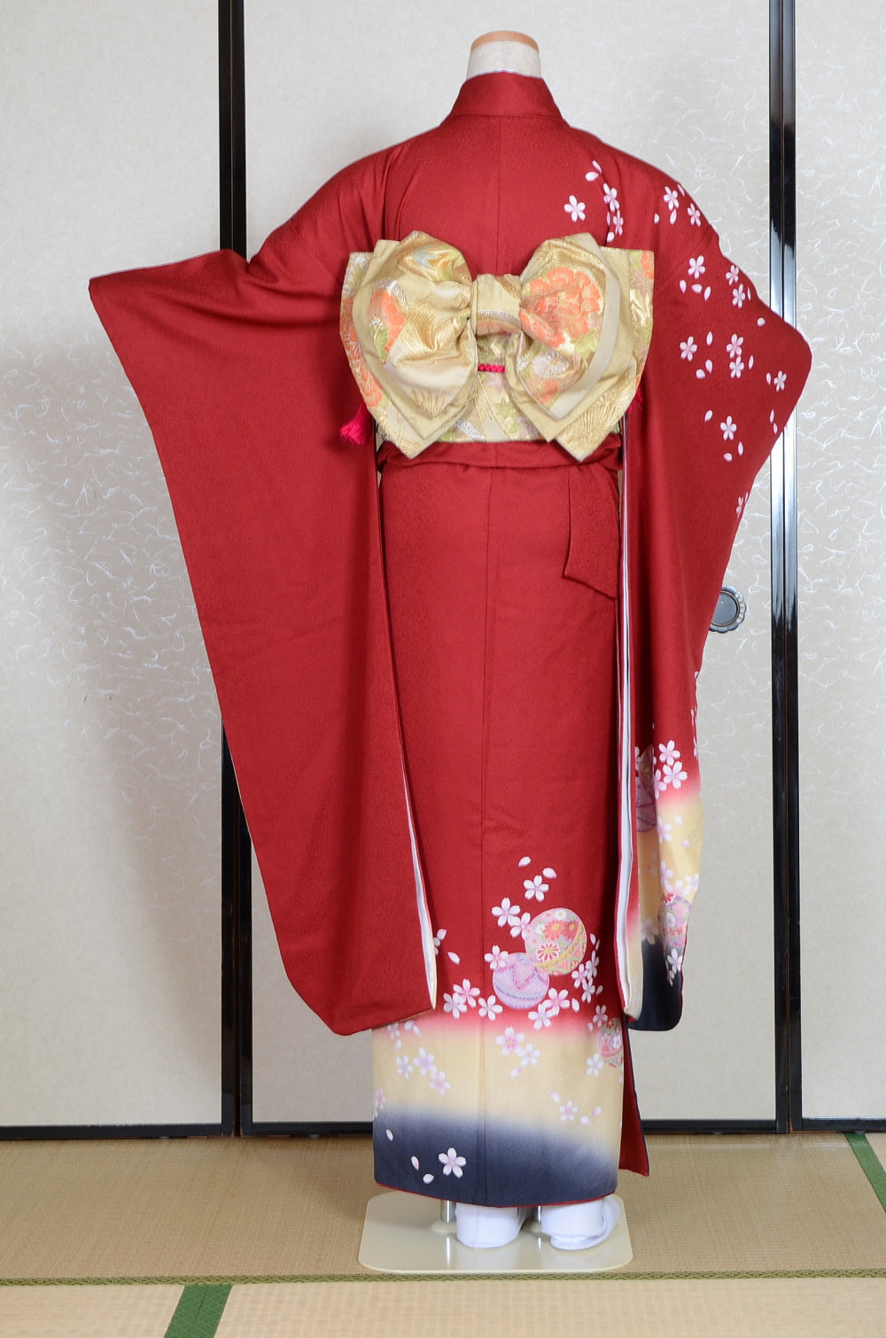 Long-sleeved kimono 6 items set / Furisode / FK#1-767