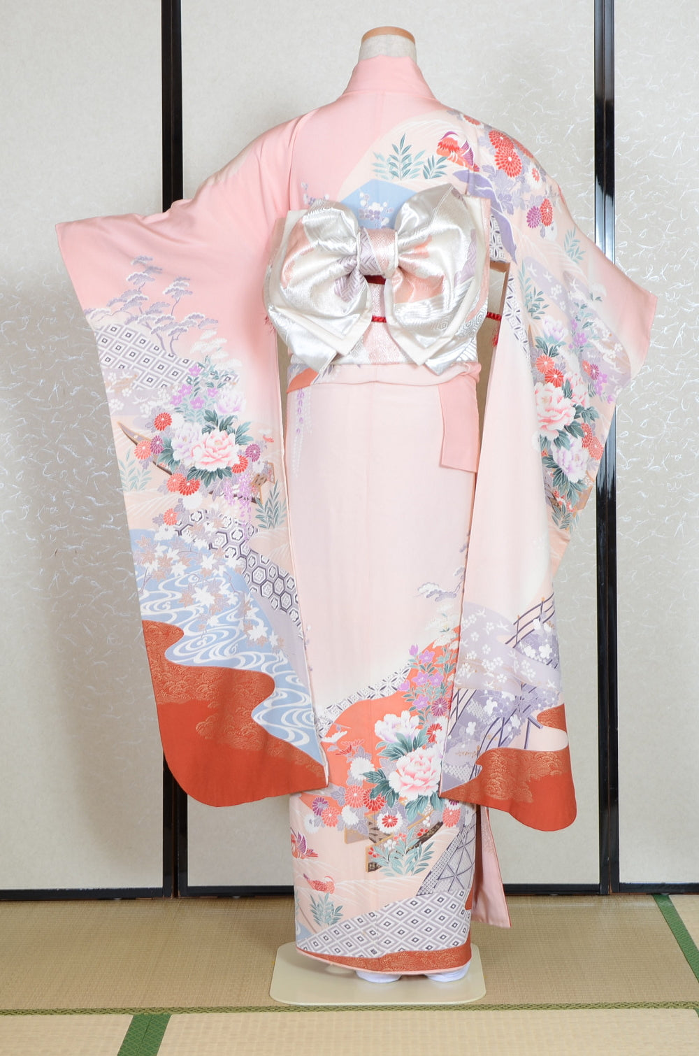 Long-sleeved kimono 6 items set / Furisode / FK#1-742