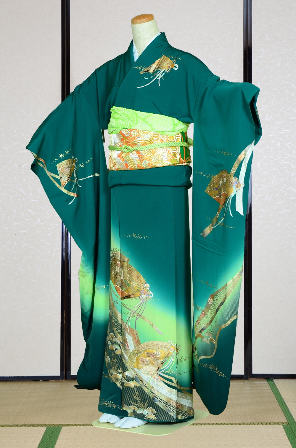 Long-sleeved kimono 6 items set / Furisode / FK#1-229