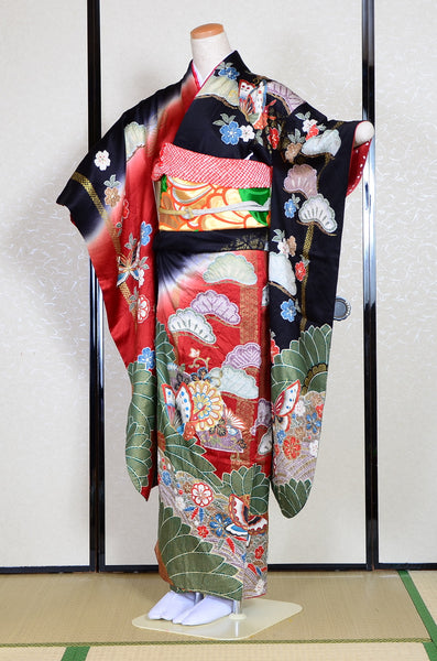 Long-sleeved kimono 6 items set / Furisode / FK#1-234