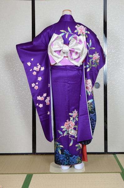 Long-sleeved kimono 6 items set / Furisode / FK#1-541