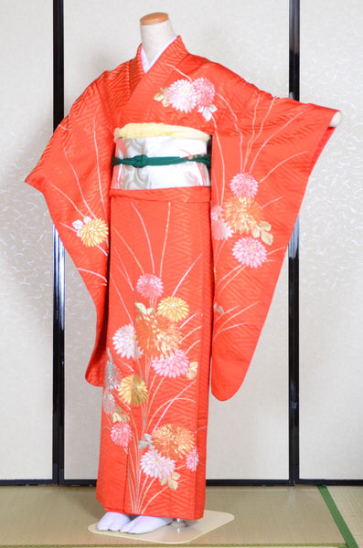 Long-sleeved kimono 6 items set / Furisode / FK#732