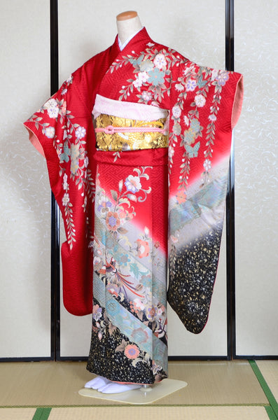 Long-sleeved kimono 6 items set / Furisode / FK#1-353