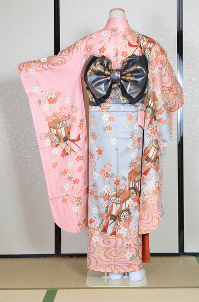 Long-sleeved kimono 6 items set / Furisode / FK#1-715