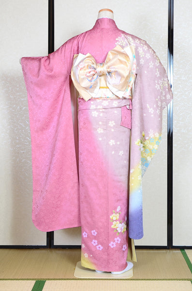 Long-sleeved kimono 6 items set / Furisode / FK#1-390
