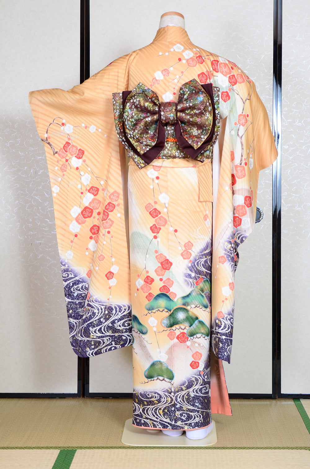 Long-sleeved kimono 6 items set / Furisode / FK#1-391