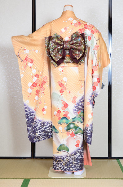 Long-sleeved kimono 6 items set / Furisode / FK#1-391