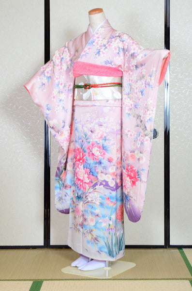 Long-sleeved kimono 6 items set / Furisode / FK#1-382
