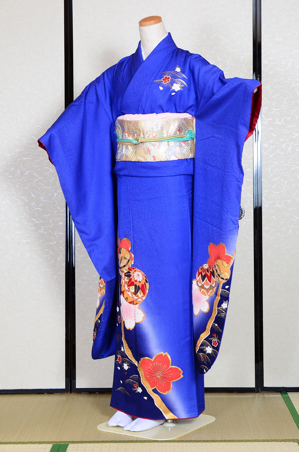 Long-sleeved kimono 6 items set / Furisode / FK#997