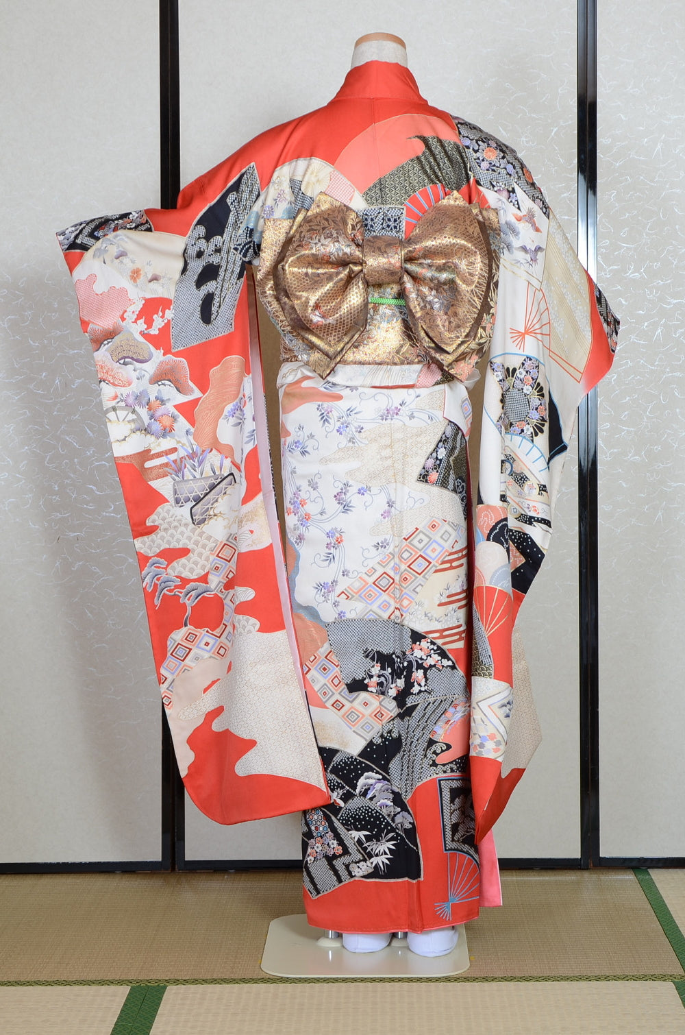 Long-sleeved kimono 6 items set / Furisode / FK#1-815