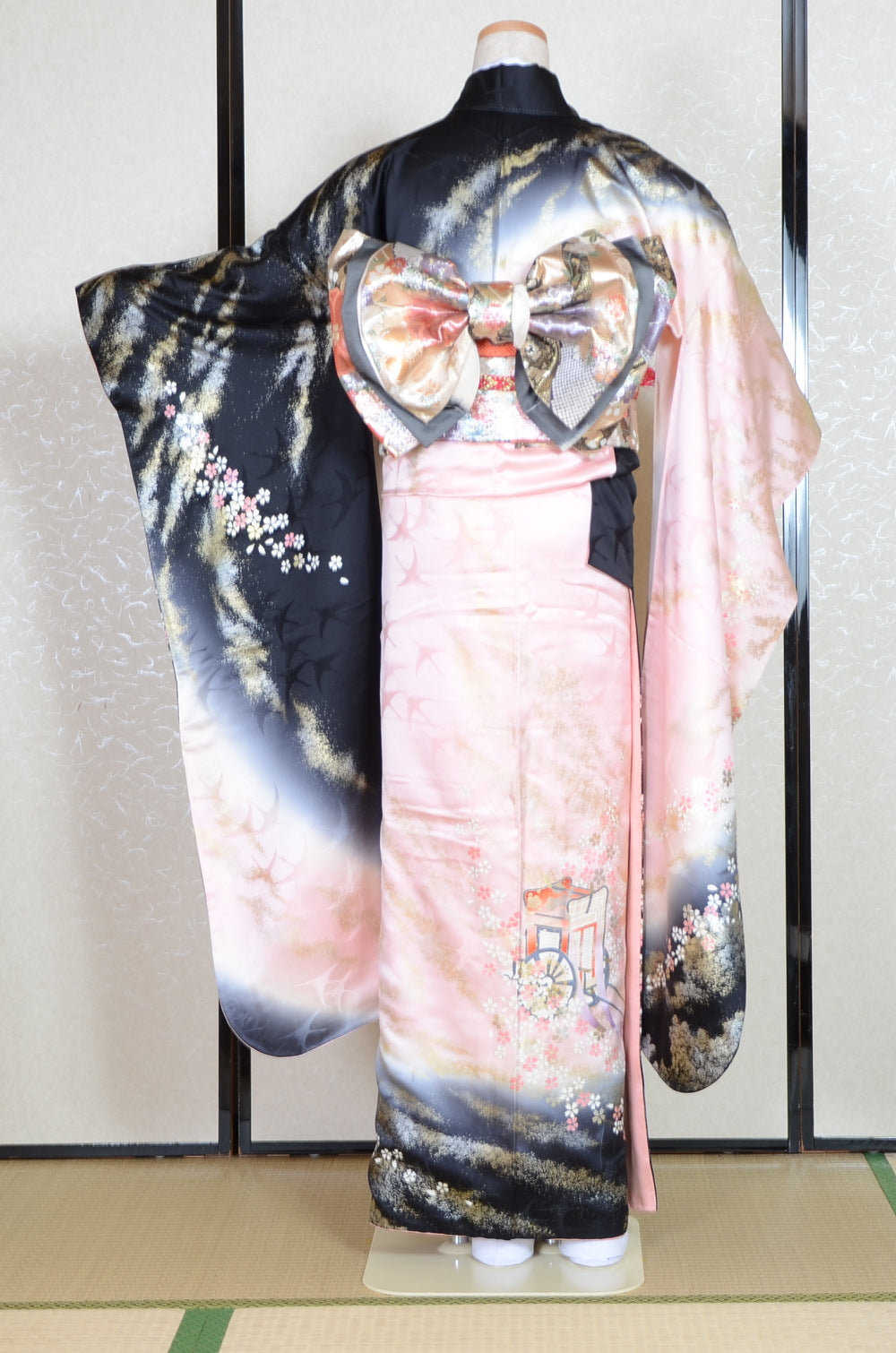 Long-sleeved kimono 6 items set / Furisode / FK#1-717