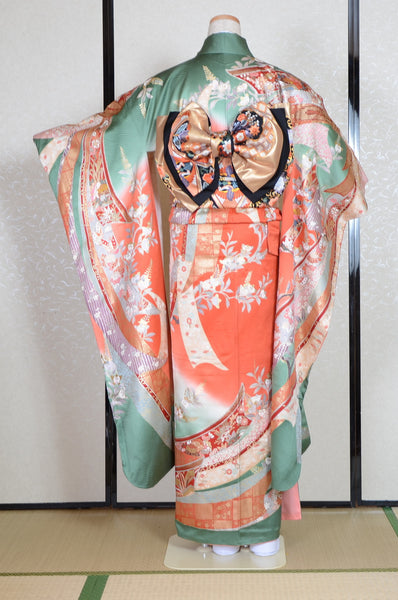 Long-sleeved kimono 6 items set / Furisode / FK#1-572