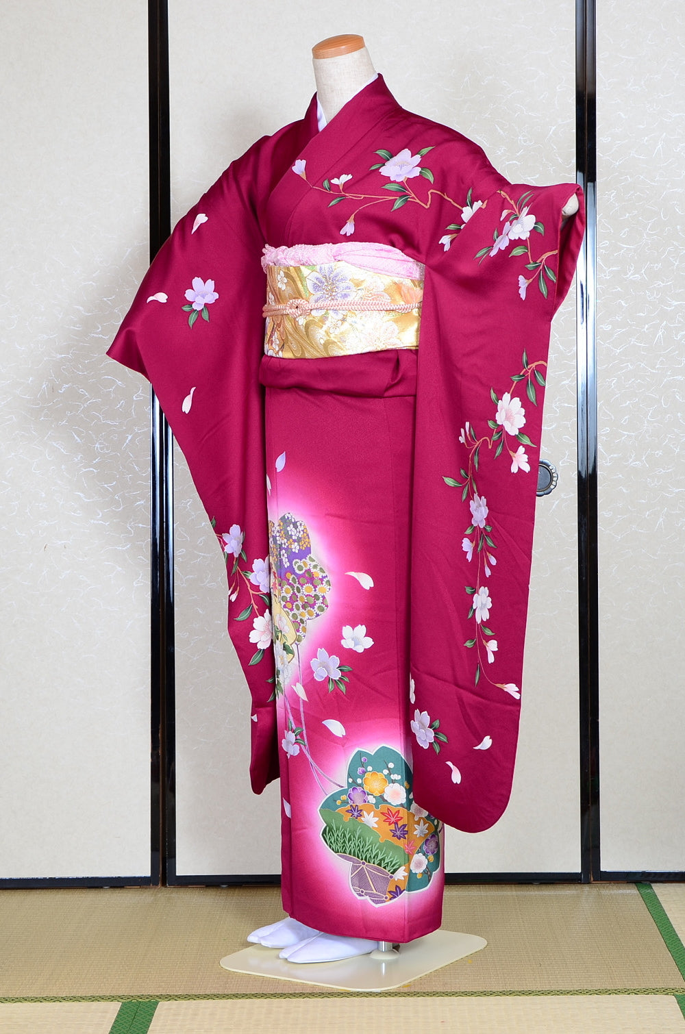 Long-sleeved kimono 6 items set / Furisode / FK#1082