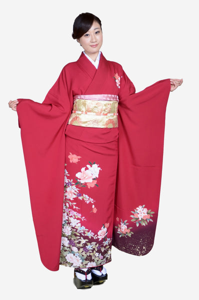 Long-sleeved kimono 6 items set / Furisode / FK#572