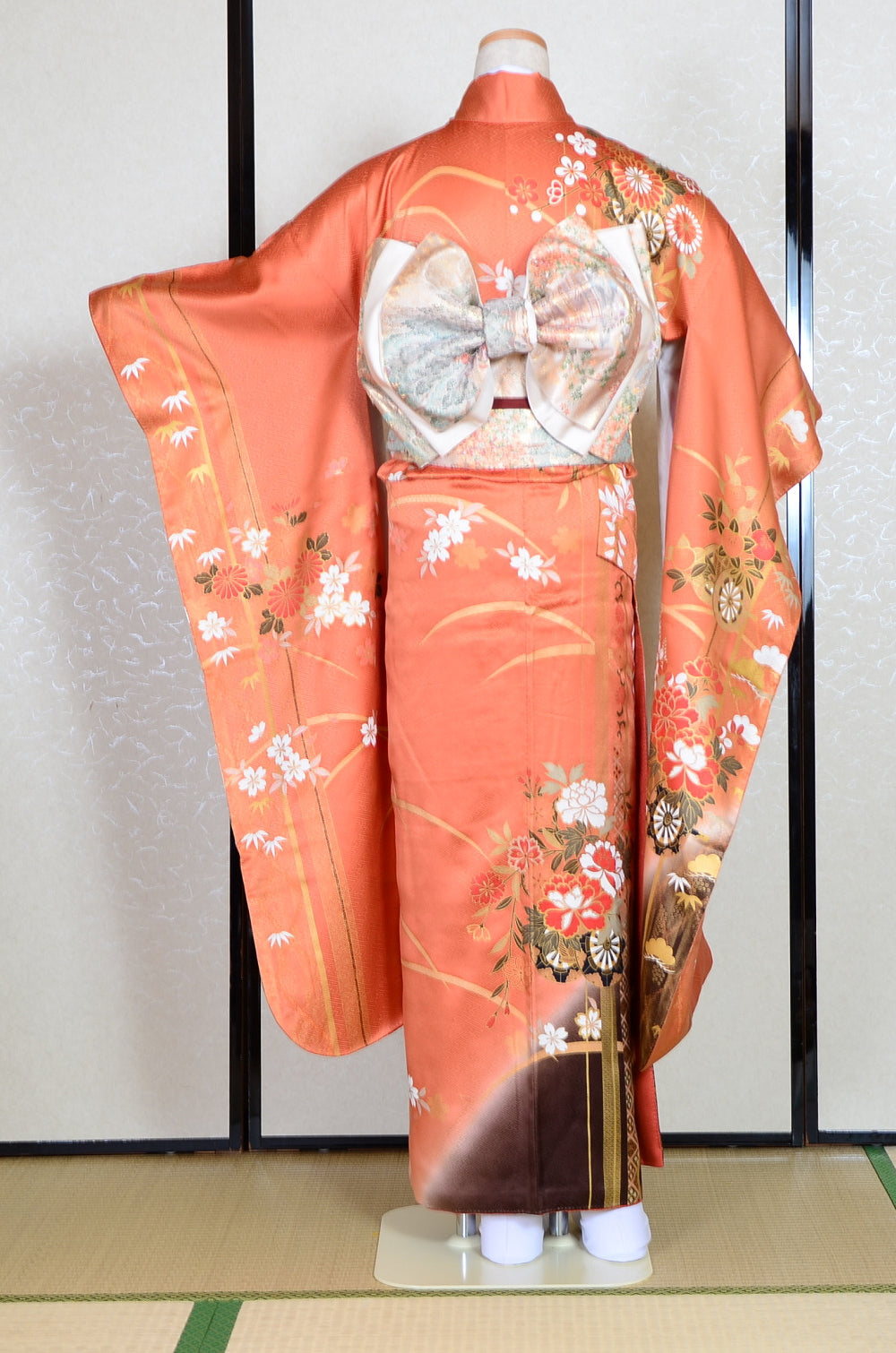 Long-sleeved kimono 6 items set / Furisode / FK#1-677