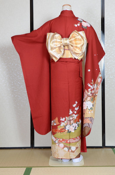 Long-sleeved kimono 6 items set / Furisode / FK#1-714