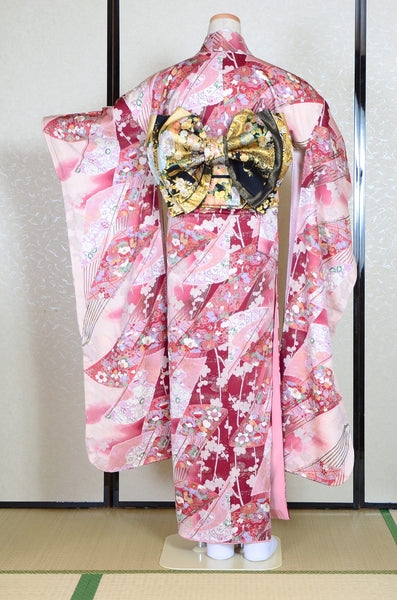 Long-sleeved kimono 6 items set / Furisode / FK#1-393