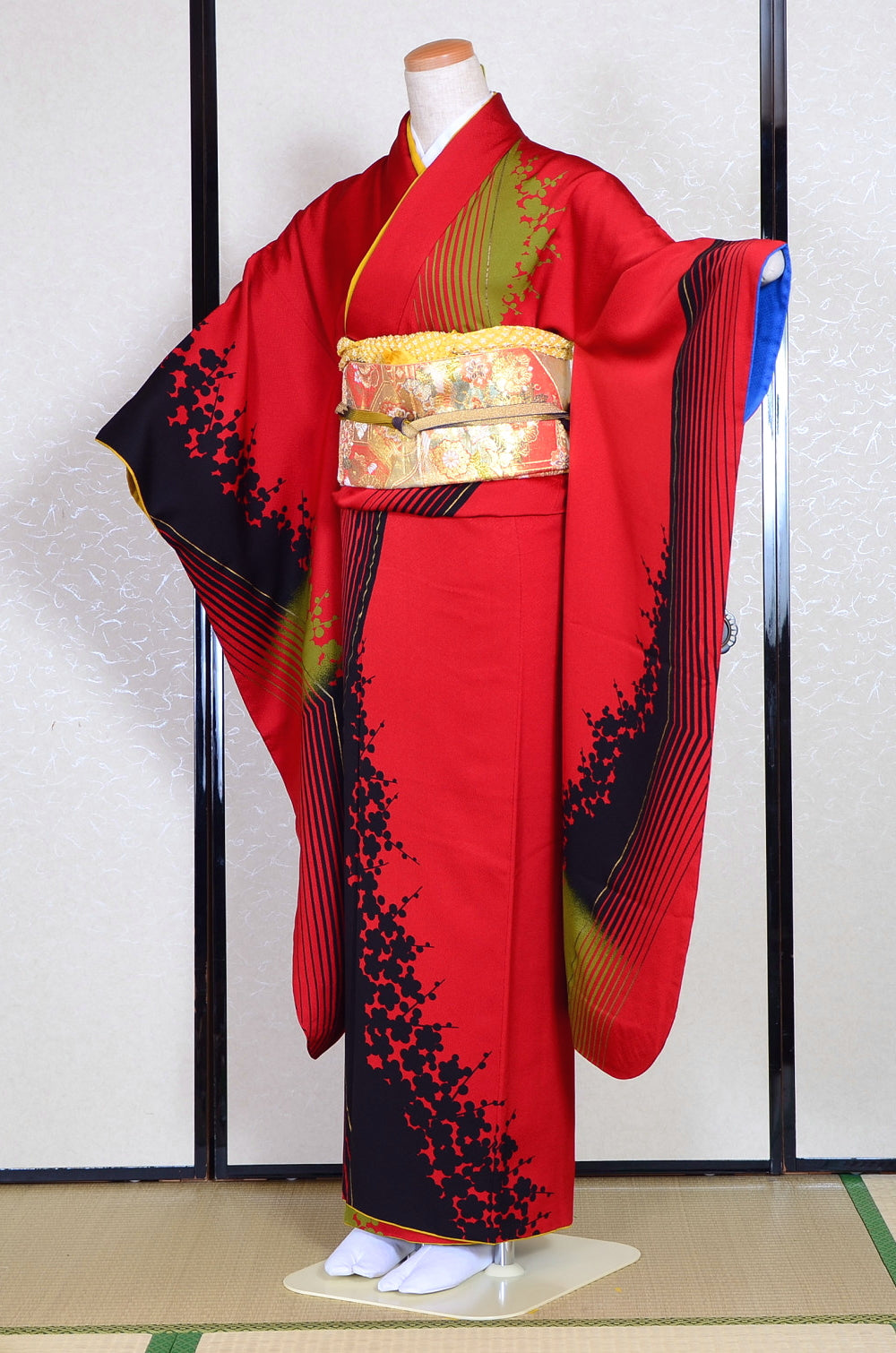 Long-sleeved kimono 6 items set / Furisode / FK#1-312