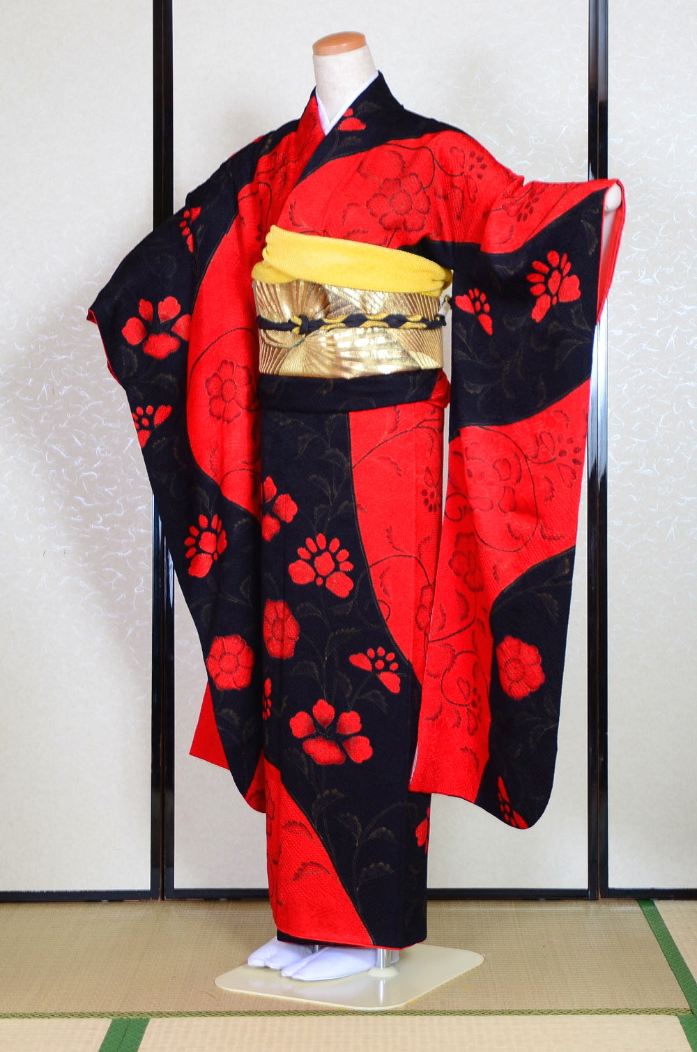 Long-sleeved kimono 6 items set / Furisode / FK#1-383