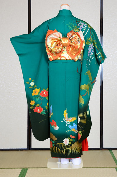 Long-sleeved kimono 6 items set / Furisode / FK#1-664