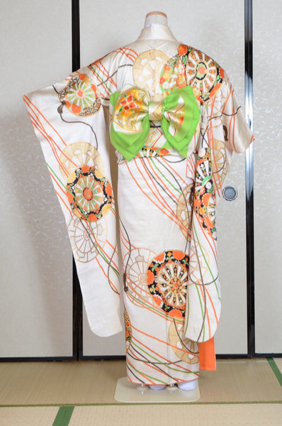 Long-sleeved kimono 6 items set / Furisode / FK#1-563