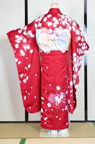 Long-sleeved kimono 6 items set / Furisode / FK#1-666