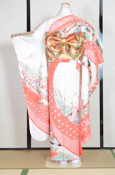 Long-sleeved kimono 6 items set / Furisode / FK#1-719