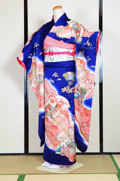 Long-sleeved kimono 6 items set / Furisode / FK#1081