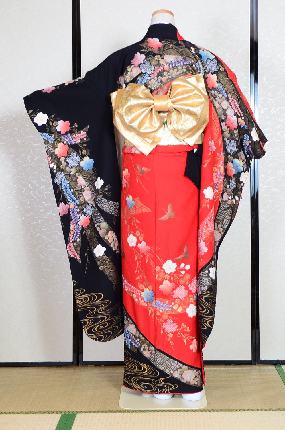 Long-sleeved kimono 6 items set / Furisode / FK#1-665