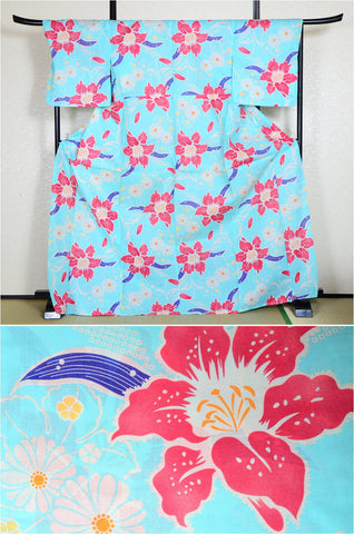 Japanese yukata kimono/ Plus size / P #223