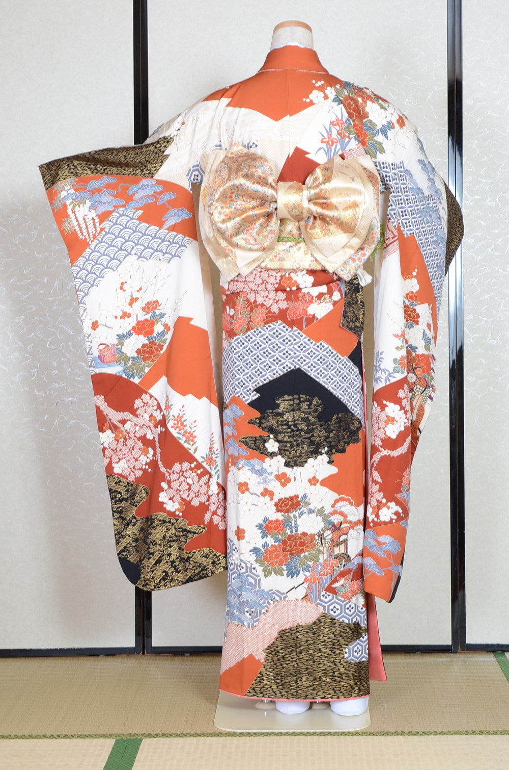 Long-sleeved kimono 6 items set / Furisode / FK#1-697