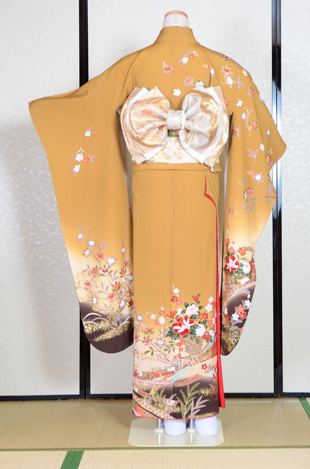 Long-sleeved kimono 6 items set / Furisode / FK#1-675