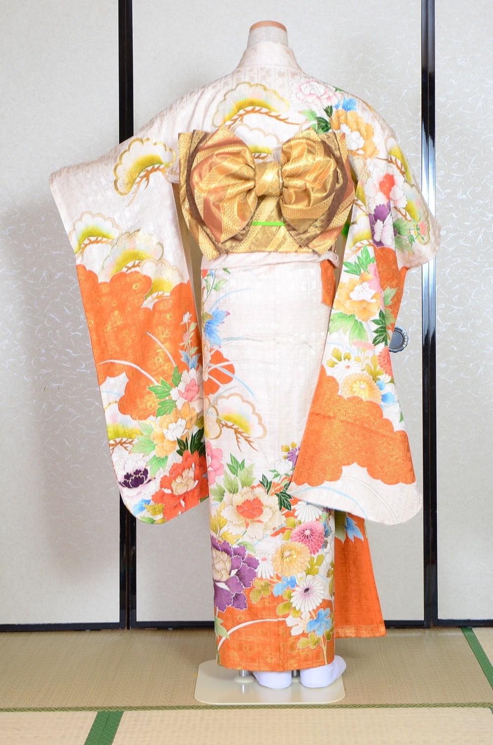 Long-sleeved kimono 6 items set / Furisode / FK#1-433