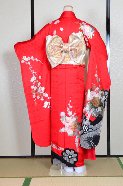 Long-sleeved kimono 6 items set / Furisode / FK#1-432