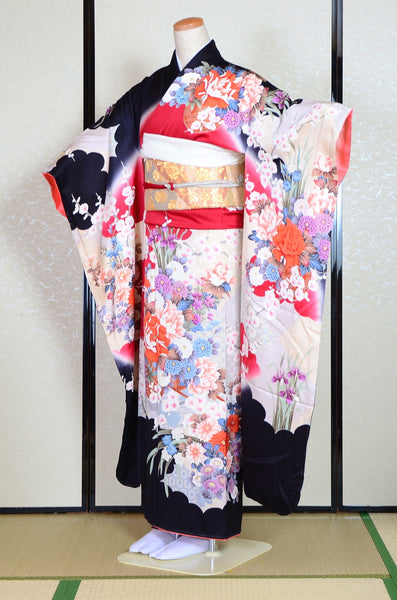 Long-sleeved kimono 6 items set / Furisode / FK#1-380