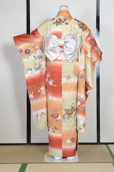 Long-sleeved kimono 6 items set / Furisode / FK#1-831