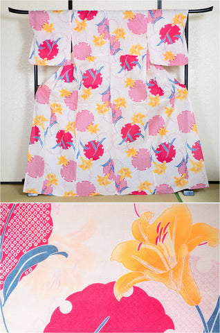 Japanese yukata kimono/ Plus size / P #209