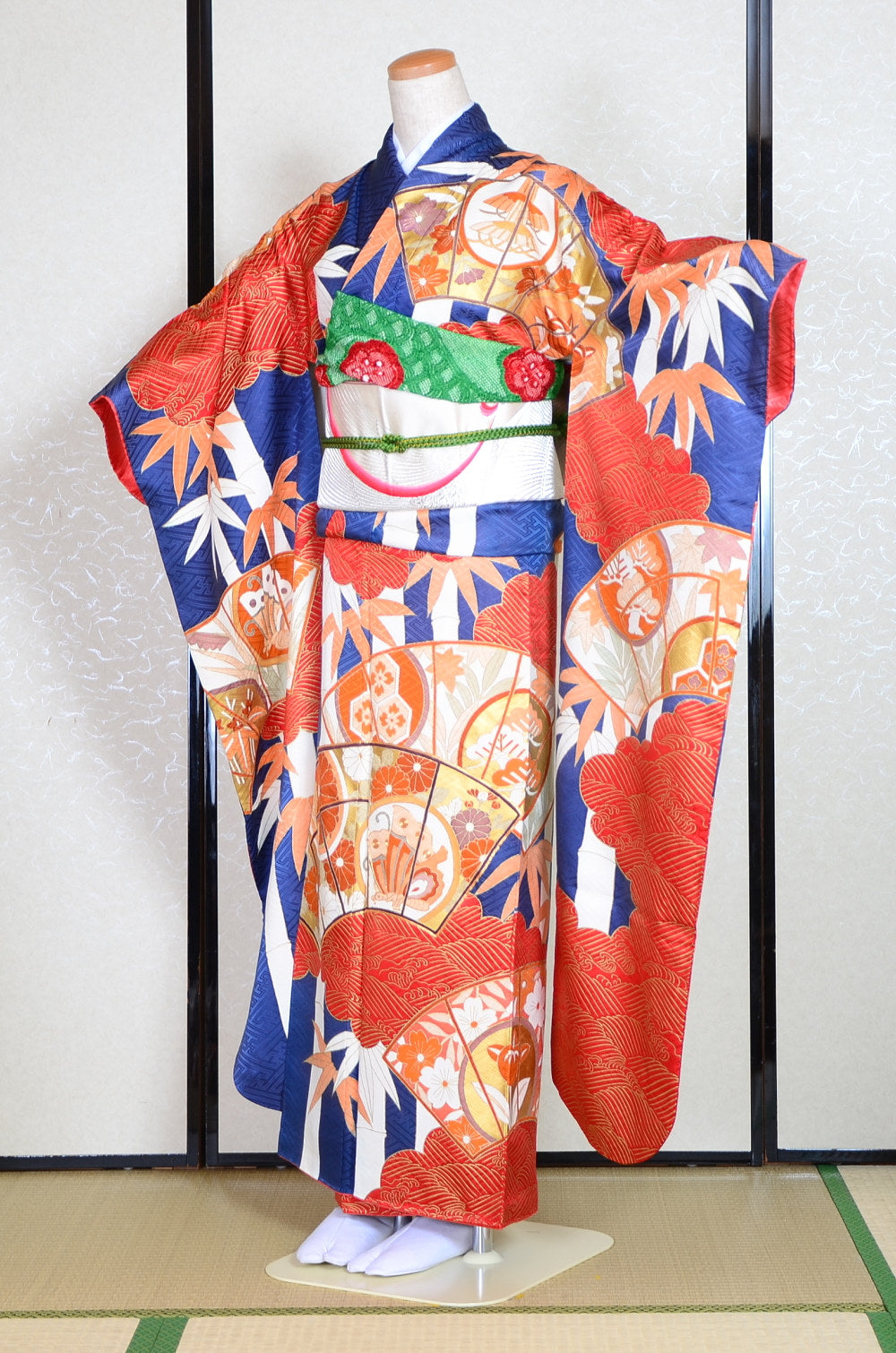 Long-sleeved kimono 6 items set / Furisode / FK#1-359