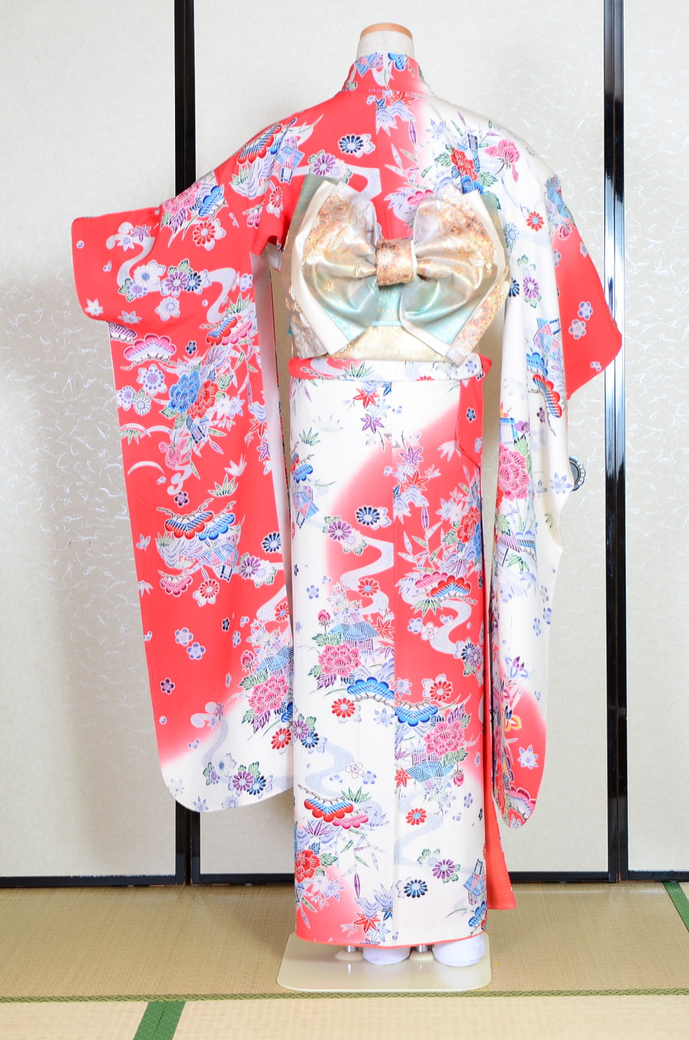Long-sleeved kimono 6 items set / Furisode / FK#1-667