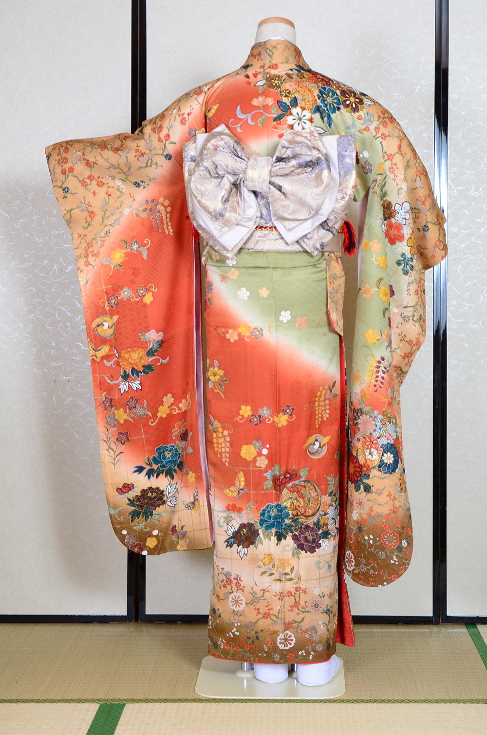 Long-sleeved kimono 6 items set / Furisode / FK#1-389